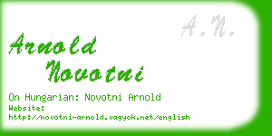 arnold novotni business card
